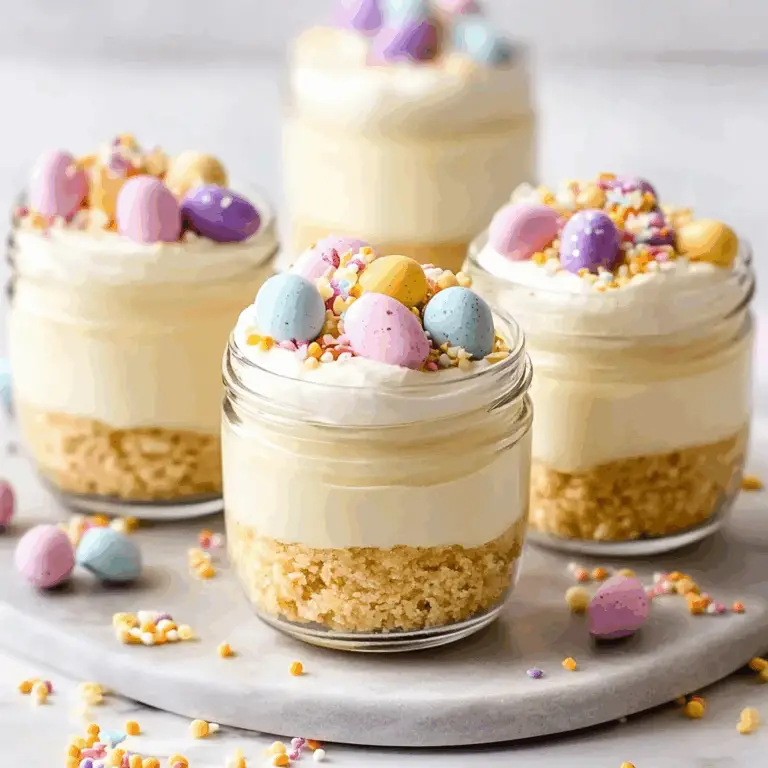 Mini Easter Cheesecake Jars - A Cute, No-Bake Spring Dessert