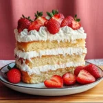 Angel Food Cake with Strawberries & Cream