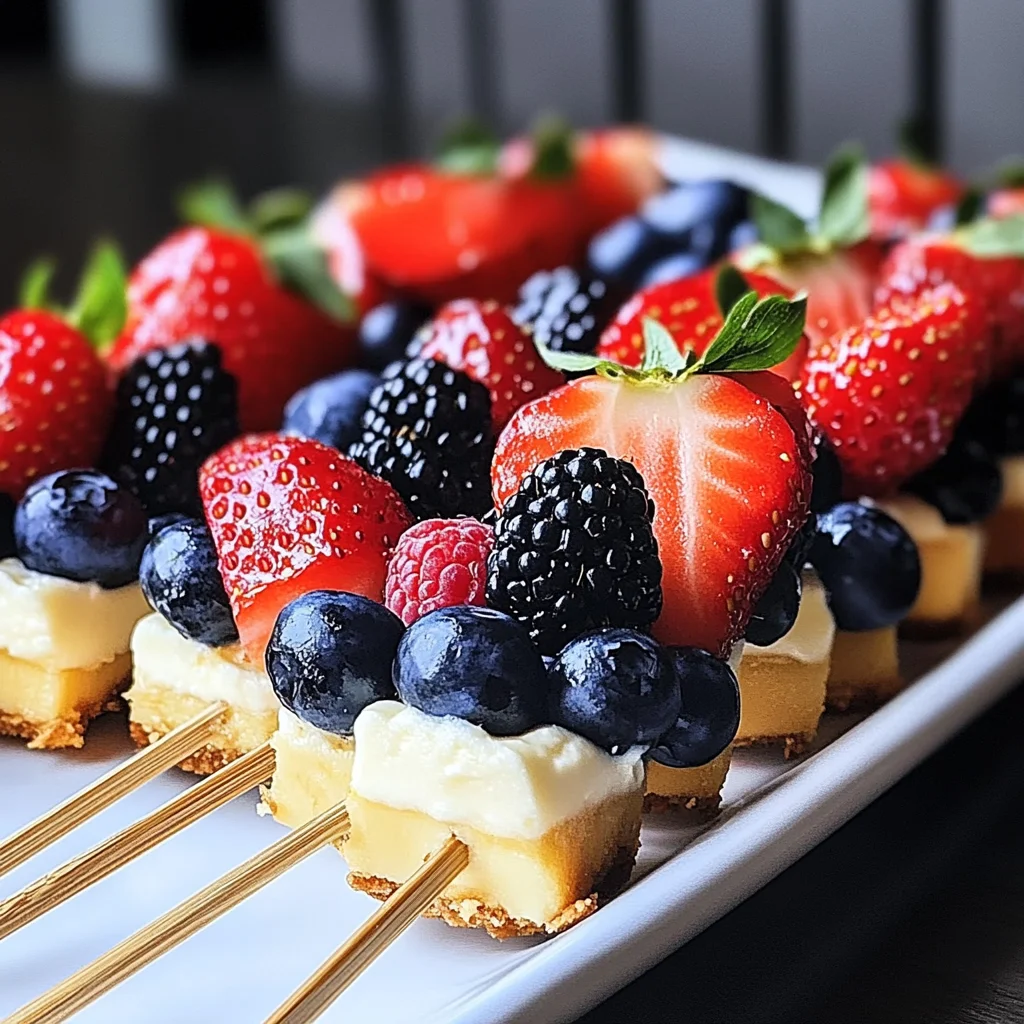 Berry Cheesecake Dessert Kabobs