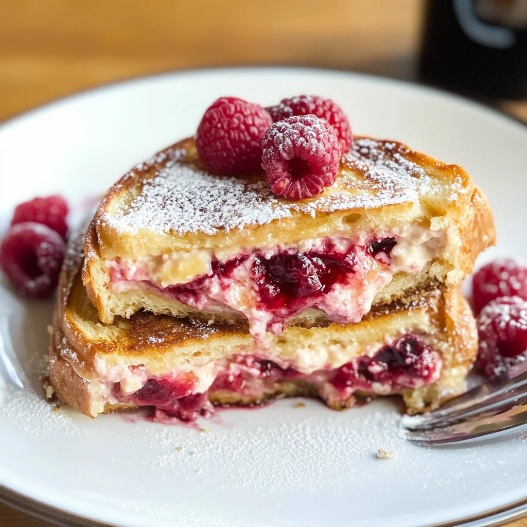 Brioche French Toast with Creamy Raspberry Cheesecake