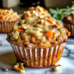Carrot Cake Zucchini Muffins – Moist, Spiced & Packed with Veggies!