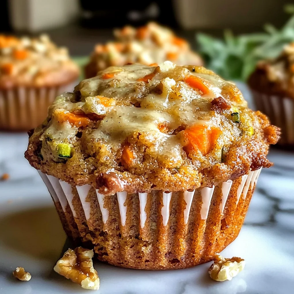 Carrot Cake Zucchini Muffins – Moist, Spiced & Packed with Veggies!