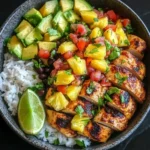 Chicken Bowl with Pineapple Salsa