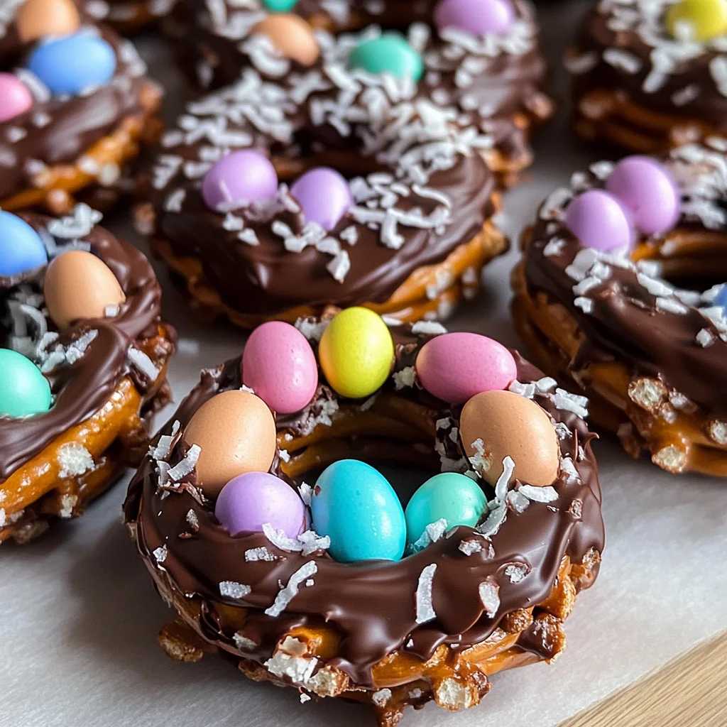 Chocolate-Covered Pretzel Nests