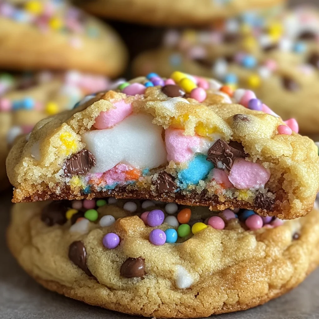 Chocolate Chip Peep Stuffed Easter Cookies
