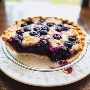 Crustless Blueberry Pie
