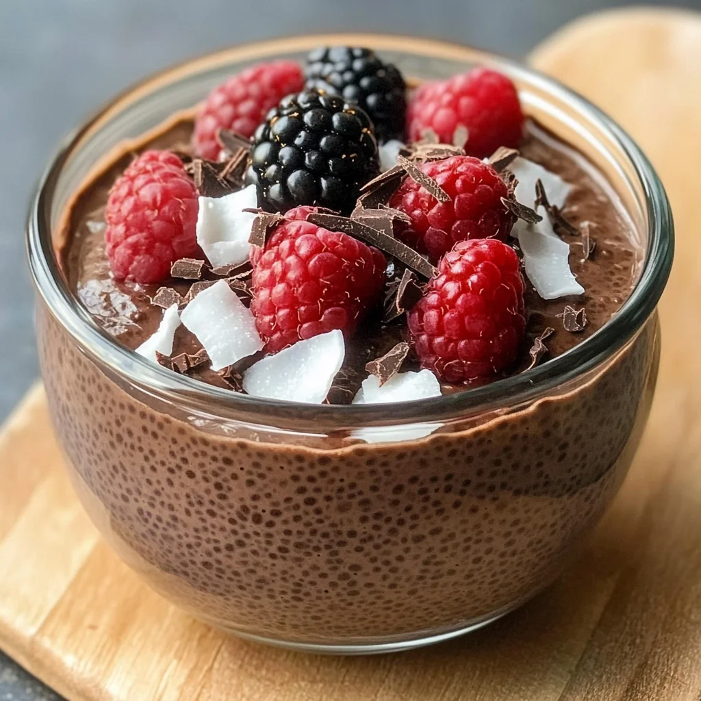 Dark Chocolate Chia Pudding with Coconut Milk
