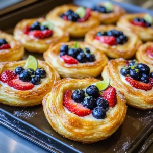 Fruit and Cream Cheese Danish Pastry
