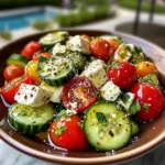 Greek Cucumber Tomato Feta Salad