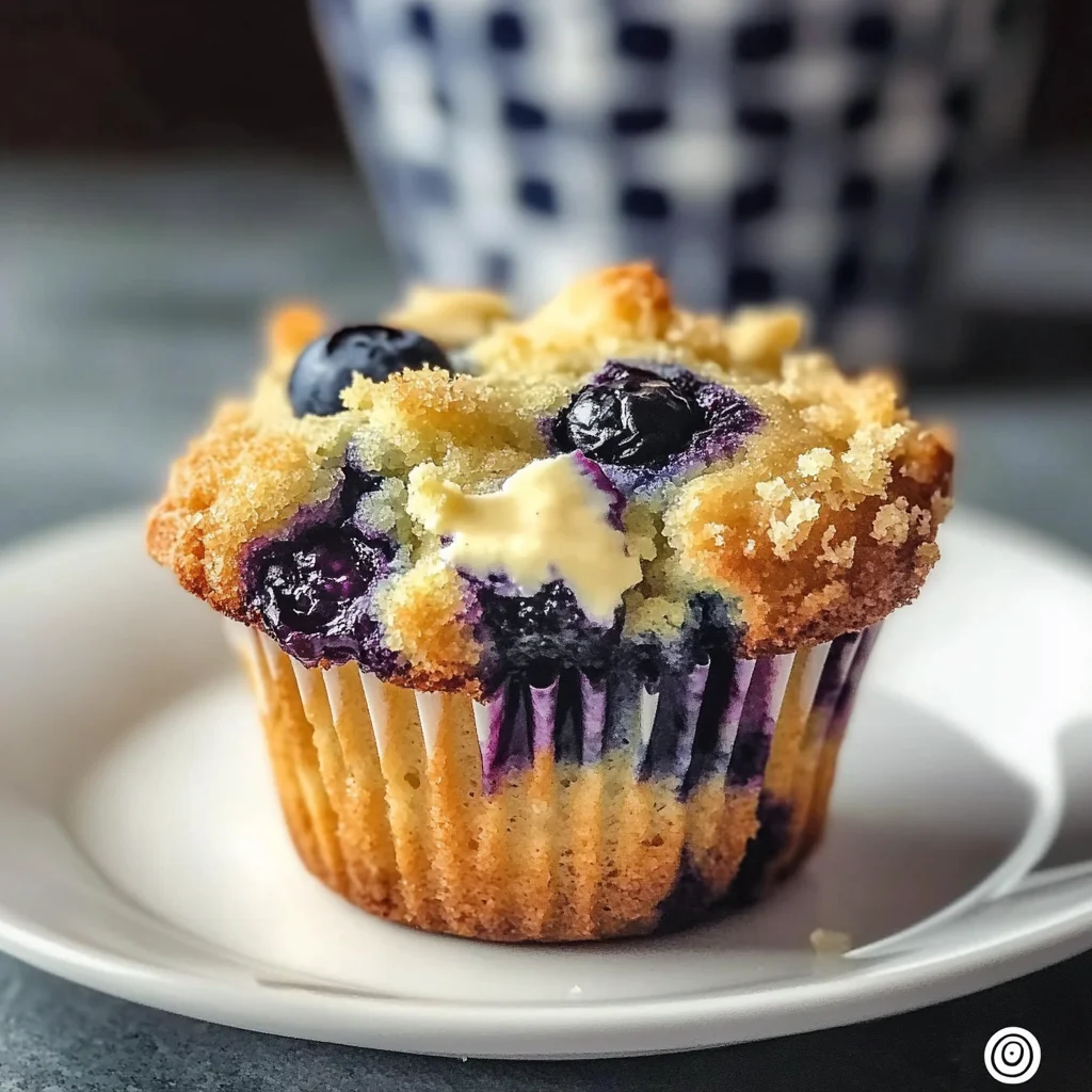 Juicy Blueberry Cream Cheese Muffins