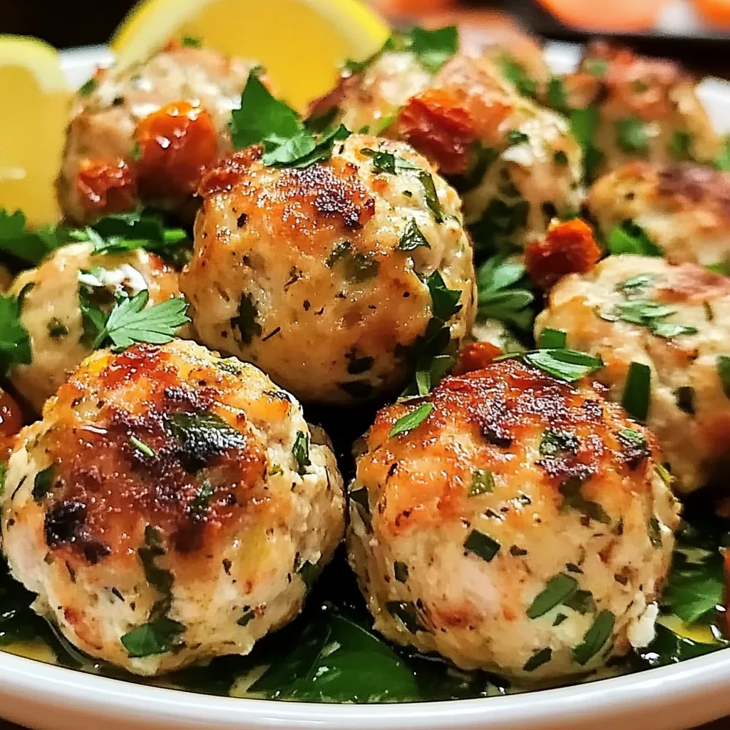 Mediterranean Chicken Meatballs