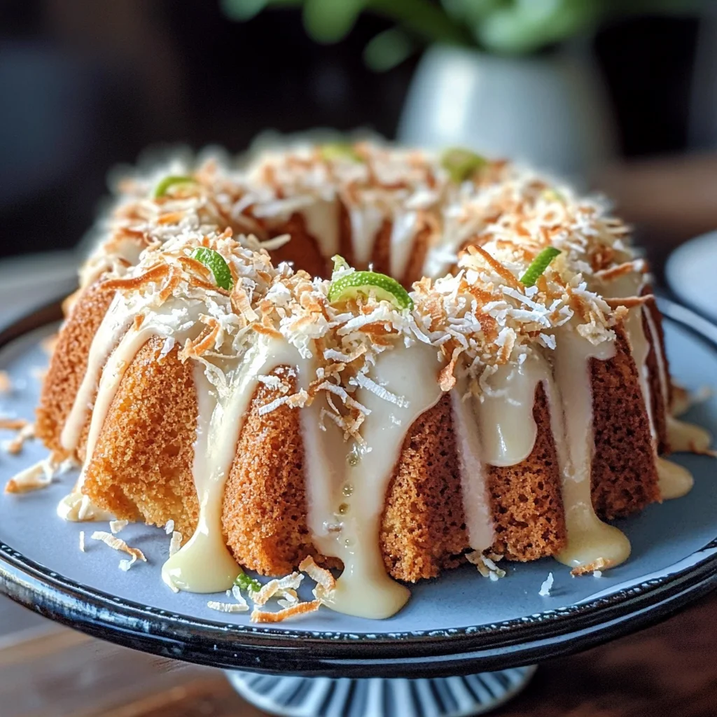 Mini Coconut Lime Bundt Cakes