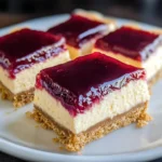 Peanut Butter and Jelly Cheesecake Bars