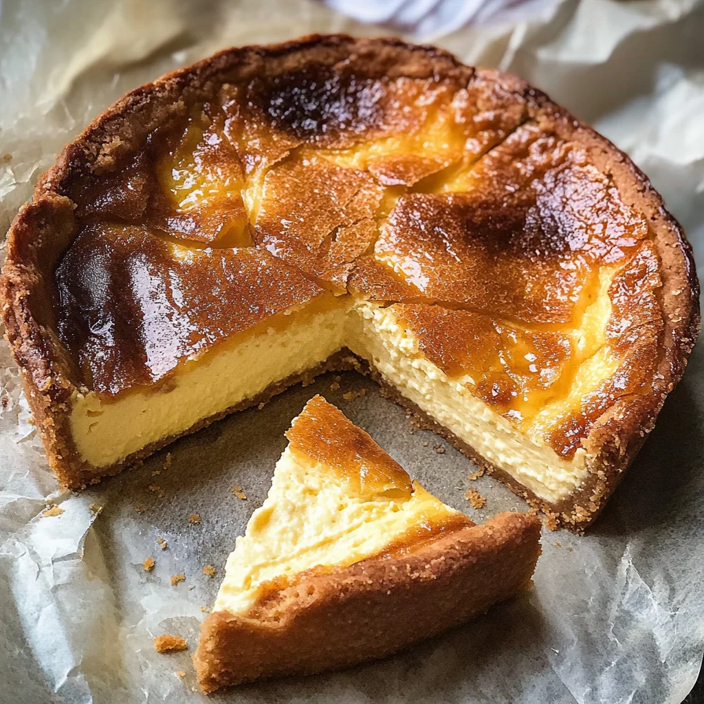 Simple Lemon Sugar Burnt Basque Cheesecake
