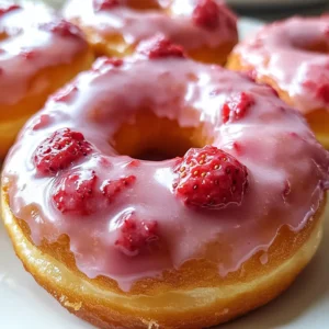 Strawberry Cake Donuts