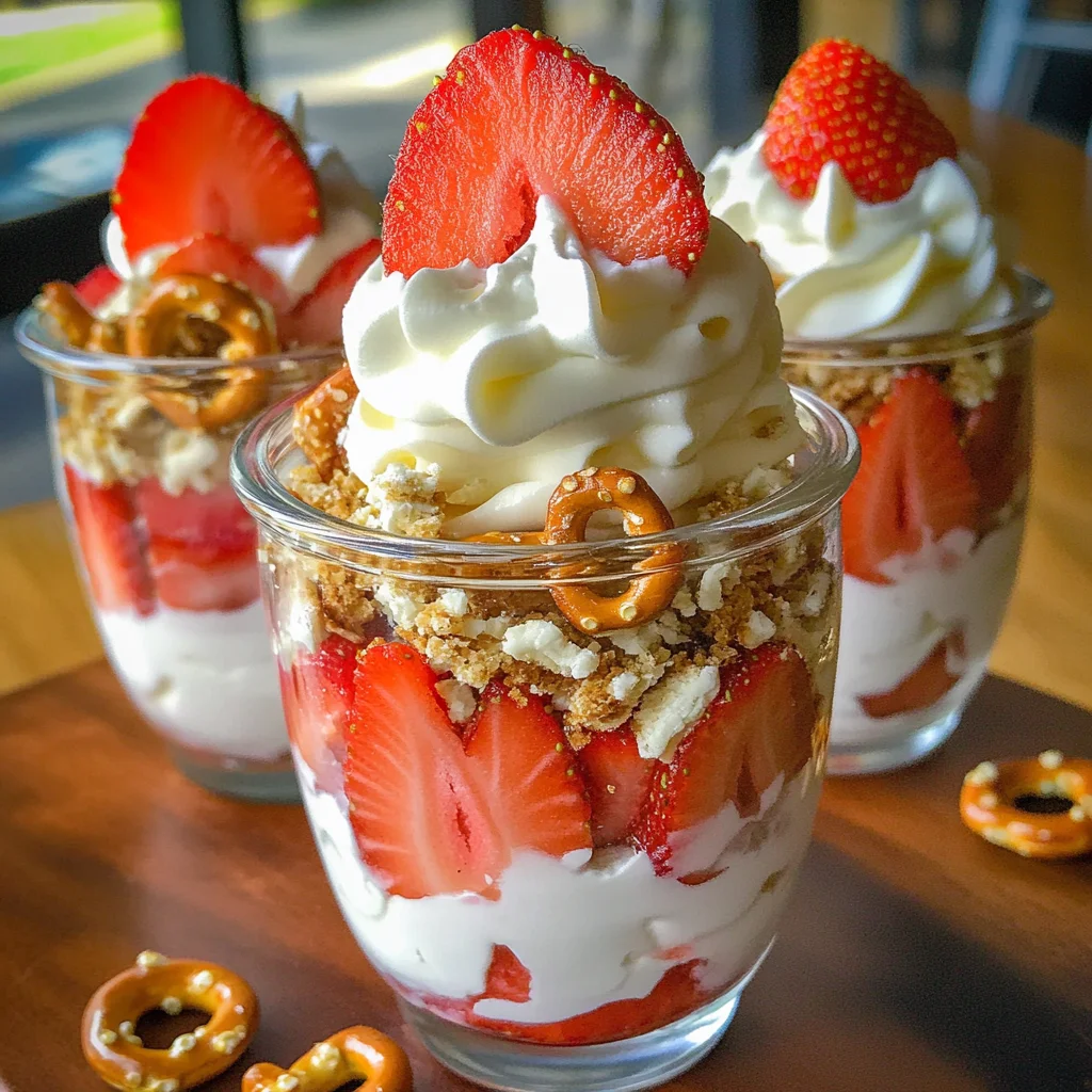 Strawberry Pretzel Salad Parfaits