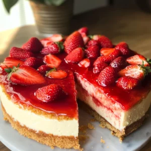 THE BEST STRAWBERRY CHEESECAKE RECIPE