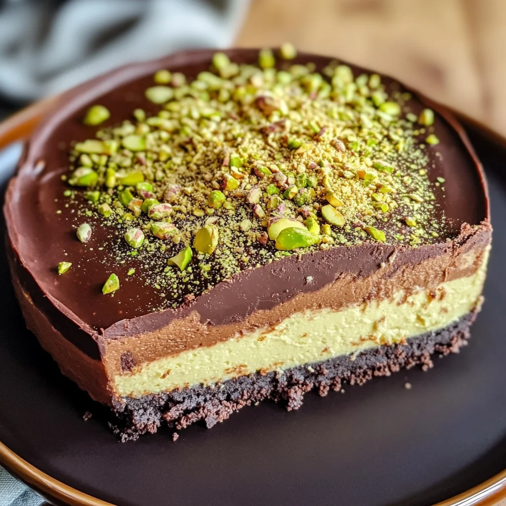 Tahini Dubai Chocolate Cheesecake - theamazingfood