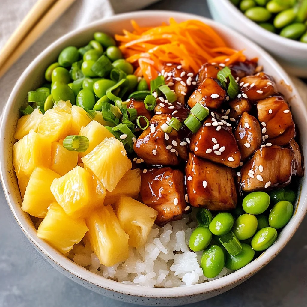 Teriyaki Chicken Poke Bowls