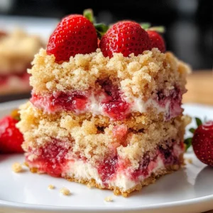 Vegan Strawberry Crumb Cake