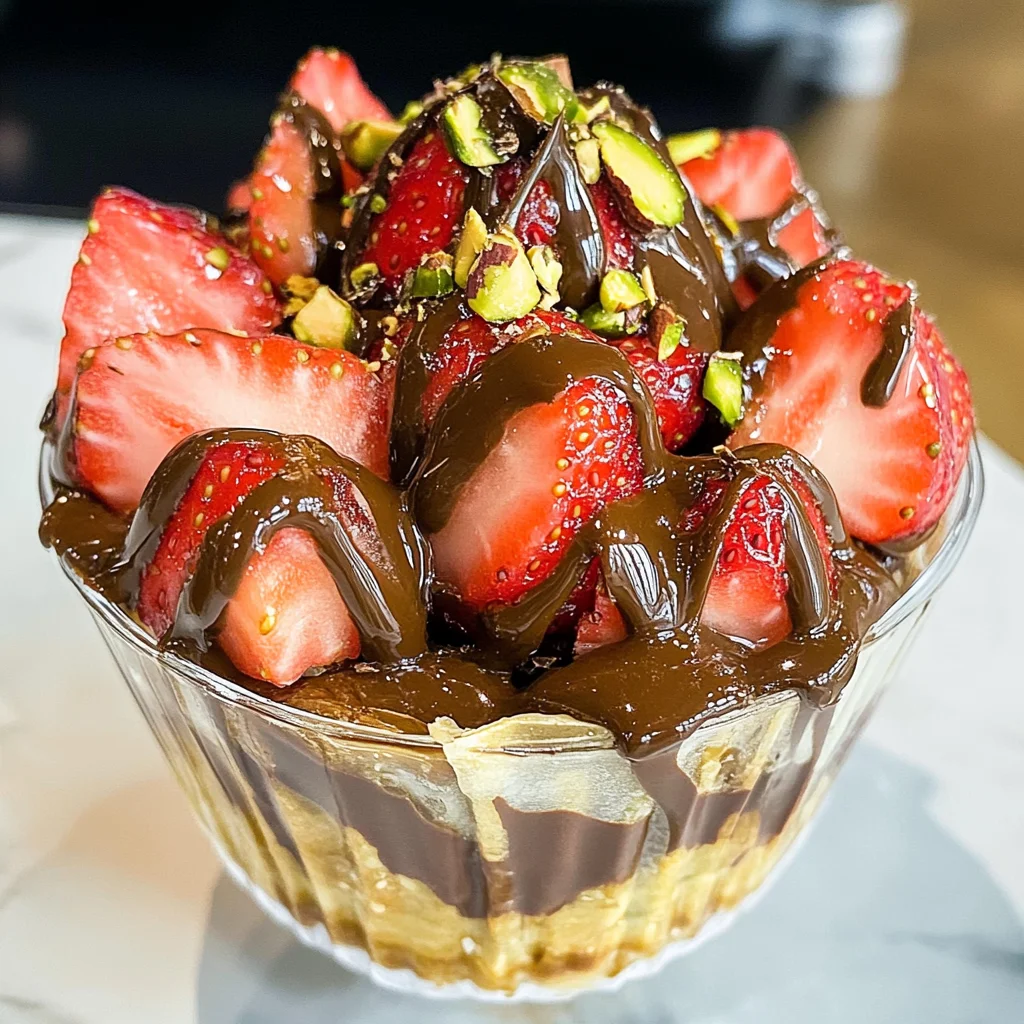 Viral Dubai Chocolate Strawberry Cup