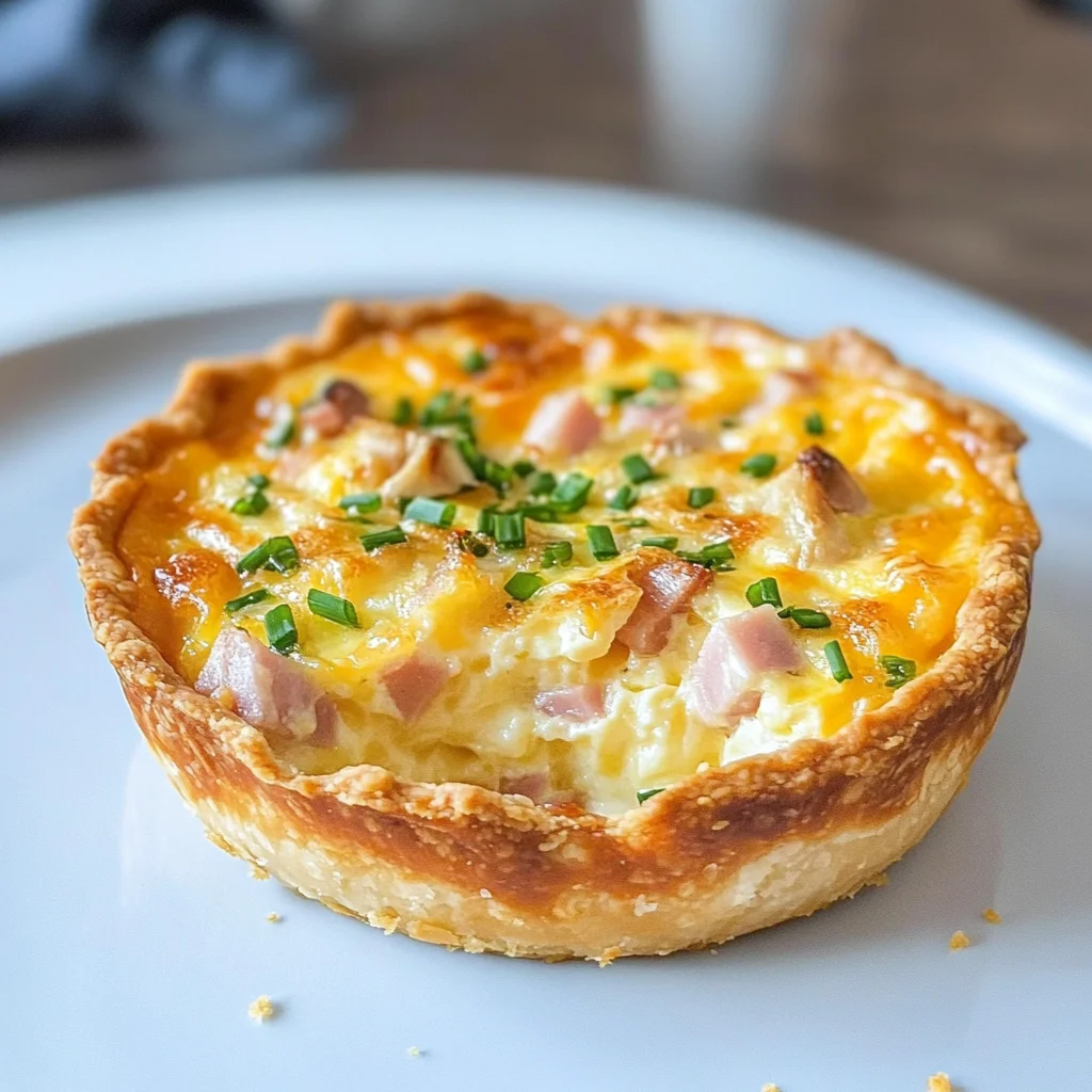 chicken ham Cheese Quiche