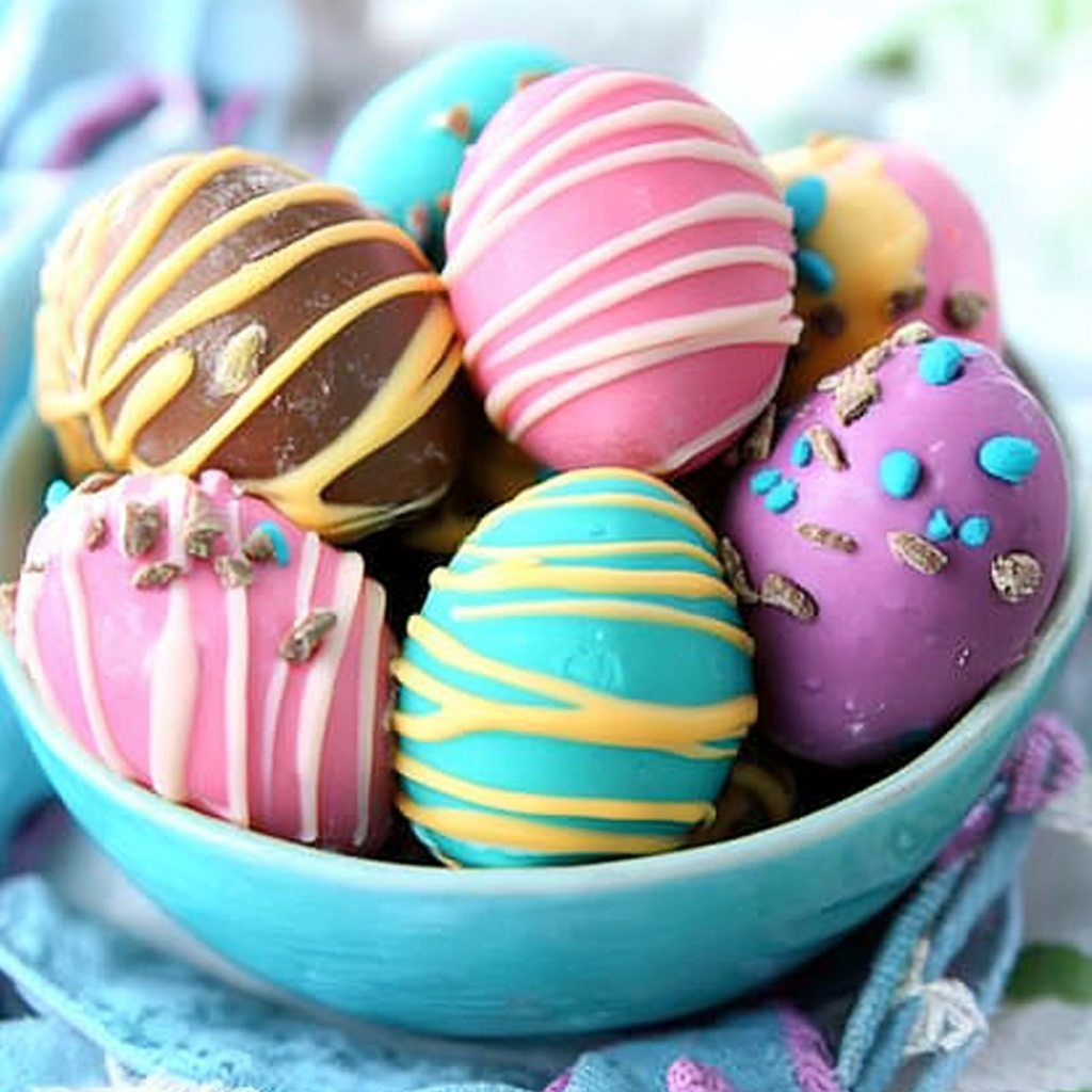 Easter Egg Cookie Dough Truffles