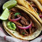 Achiote Shredded beef Tacos