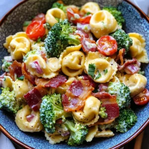 Broccoli Cheese Tortellini Pasta Salad