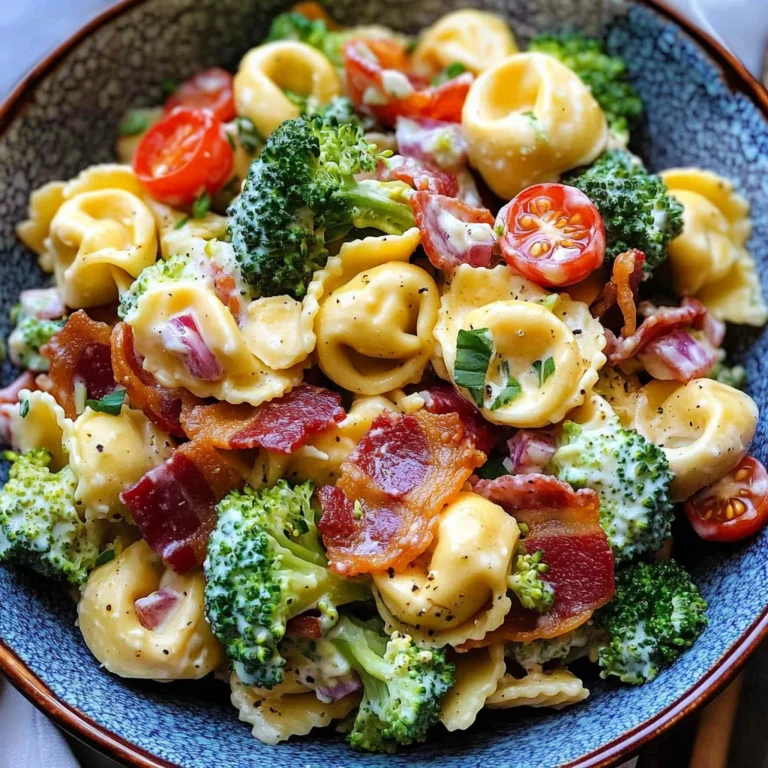 Broccoli Cheese Tortellini Pasta Salad