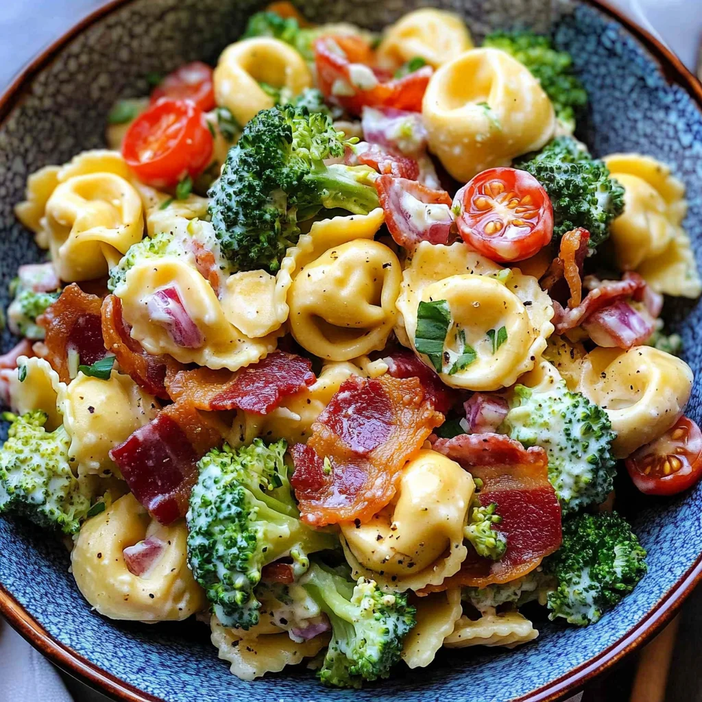 Broccoli Cheese Tortellini Pasta Salad