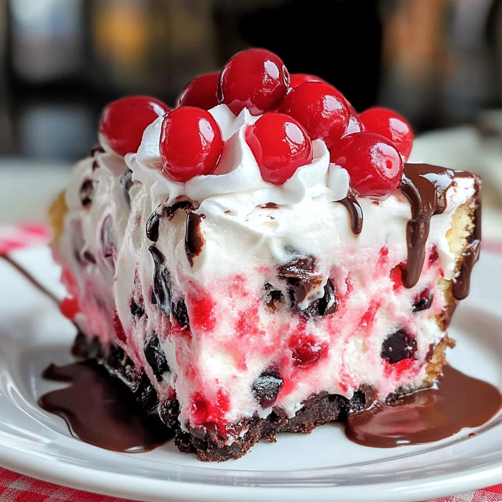 Cherry Chocolate Chip Poke Cake