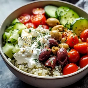 Fresh Mediterranean Quinoa Bowl - Homefoodkitchen