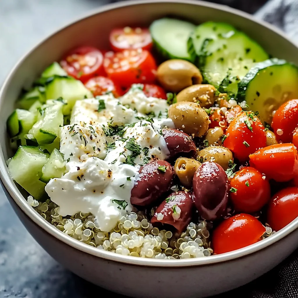 Fresh Mediterranean Quinoa Bowl - Homefoodkitchen