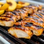 Grilled Chicken with Peach BBQ Sauce