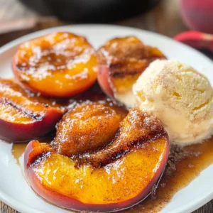 Grilled Peaches with Cinnamon and Brown Sugar