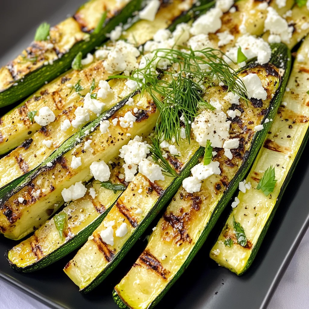 Grilled Zucchini with Feta