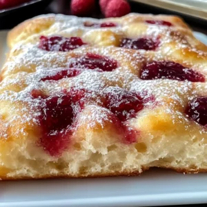 Homemade Jam Donut Focaccia: Sweet Bliss for Brunch Lovers