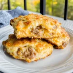 Keto Sausage Cheddar Biscuits