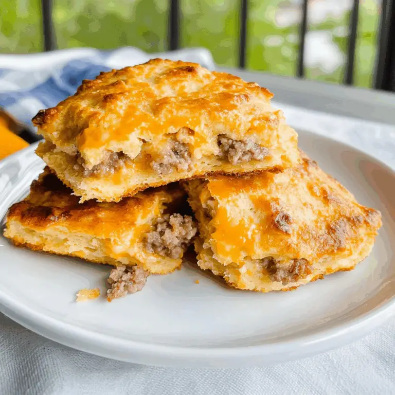 Keto Sausage Cheddar Biscuits