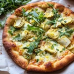 Lemon Artichoke Arugula Pizza
