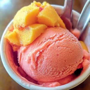 Mango Strawberry Sorbet