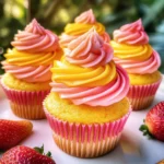 Mango Strawberry Sunset Cupcakes Recipe