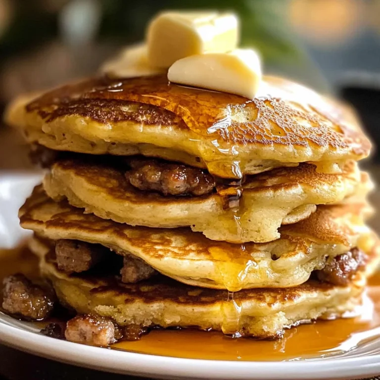 Maple Sausage Pancakes