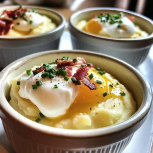 Mashed Potatoes and Eggs Breakfast Ramekins