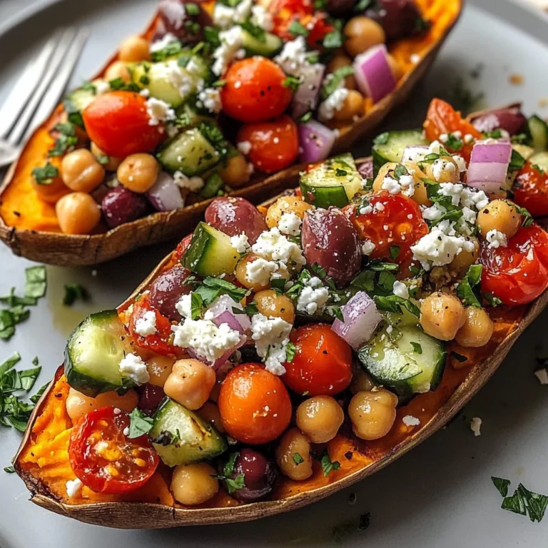 Mediterranean Stuffed Sweet Potatoes