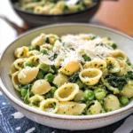 One Pot Spinach Pea Pasta