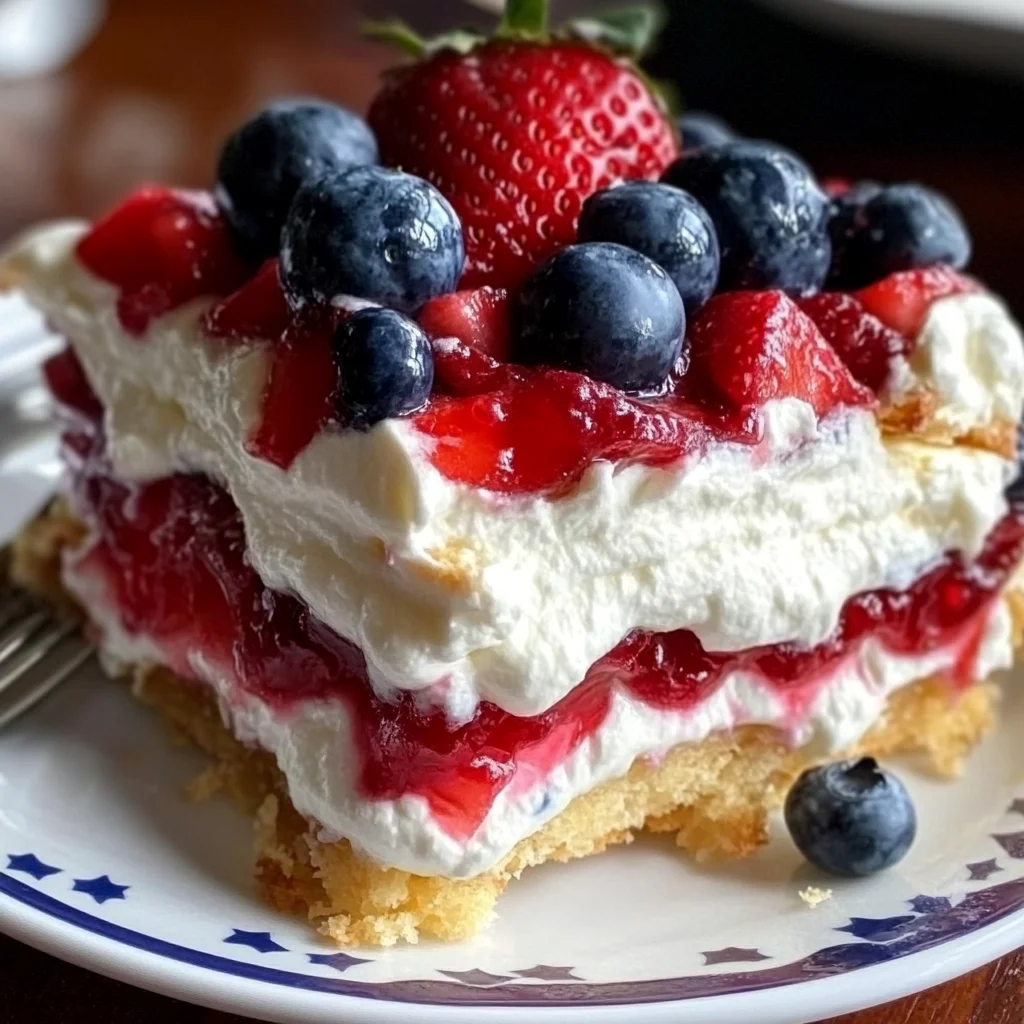 Patriotic Lasagna Dessert