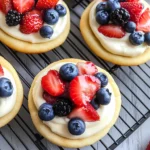 Red White and Blue Mini Fruit Pizzas