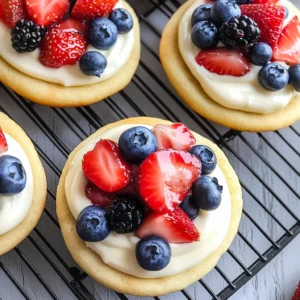 Red White and Blue Mini Fruit Pizzas